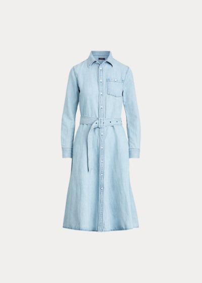 Women's Polo Ralph Lauren Belted Denim Shirt Dress | 946258OBP